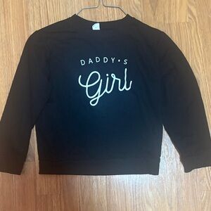 SHEIN Black 'Daddy's Girl' Kids Sweatshirt